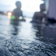 Floodwaters occur near high tide in a low-lying area in Funafuti, Tuvalu, on November 27, 2019.